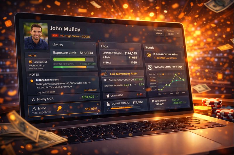 Risk and compliance dashboard with alerts, limits, and audit indicators